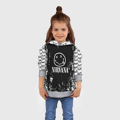 Детская толстовка Nirvana teddy / 3D-Меланж – фото 4