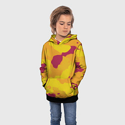 Толстовка-худи детская Камуфляж золото текстура, цвет: 3D-черный — фото 2