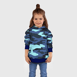 Толстовка-худи детская Камуфляж спецназа, цвет: 3D-синий — фото 2