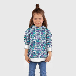 Толстовка-худи детская Граффити крючок и петля, цвет: 3D-белый — фото 2