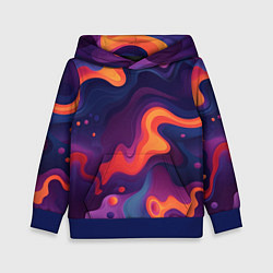 Толстовка-худи детская Неоновый спектр, цвет: 3D-синий