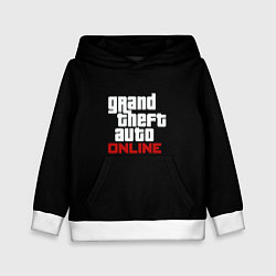 Толстовка-худи детская GTA online logo, цвет: 3D-белый