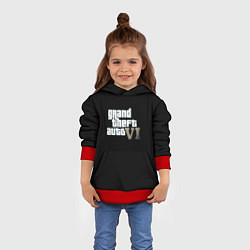 Толстовка-худи детская GTA 6 game, цвет: 3D-красный — фото 2