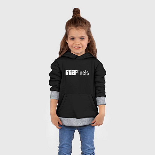 Детская толстовка GTA pixels / 3D-Меланж – фото 4