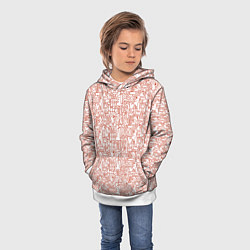 Толстовка-худи детская Дудл мужчина дарит сердце, цвет: 3D-белый — фото 2