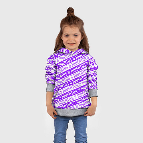 Детская толстовка Juventus pattern / 3D-Меланж – фото 4