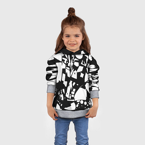 Детская толстовка Модная абстракция - нейроарт / 3D-Меланж – фото 4