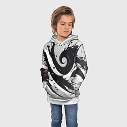 Толстовка-худи детская Экспрессивная абстракция - нейроарт, цвет: 3D-белый — фото 2