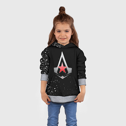 Детская толстовка Assassins creed russia / 3D-Меланж – фото 4