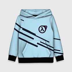 Толстовка-худи детская Half life geometry steel, цвет: 3D-черный