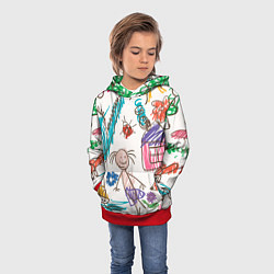 Толстовка-худи детская Детский принт, цвет: 3D-красный — фото 2