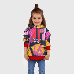 Толстовка-худи детская Ширли мырли, цвет: 3D-красный — фото 2