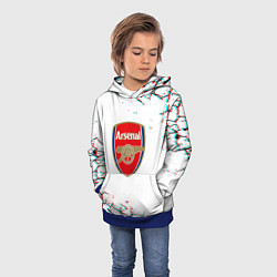 Толстовка-худи детская Arsenal fc текстура, цвет: 3D-синий — фото 2