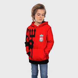 Толстовка-худи детская Liverpool fc sport steel, цвет: 3D-черный — фото 2