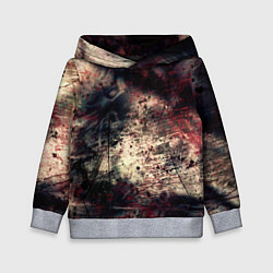 Толстовка-худи детская Мокрая бумага ретро гранж текстура грязная, цвет: 3D-меланж
