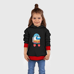 Толстовка-худи детская Among us персонаж Hilda, цвет: 3D-красный — фото 2