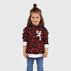 Толстовка-худи детская Sally Face roglike game, цвет: 3D-белый — фото 2