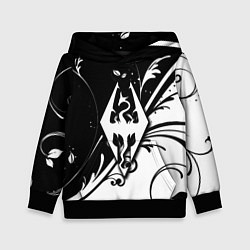 Толстовка-худи детская The Elder Scrolls узор, цвет: 3D-черный