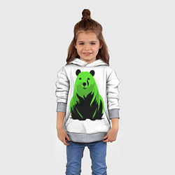 Толстовка-худи детская Зеленый медведь, цвет: 3D-меланж — фото 2