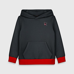 Толстовка-худи детская Увядшее сердце, цвет: 3D-красный