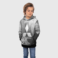 Толстовка-худи детская Mitsubishi - grey gradient, цвет: 3D-черный — фото 2