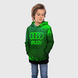 Толстовка-худи детская Audi - green gradient, цвет: 3D-черный — фото 2