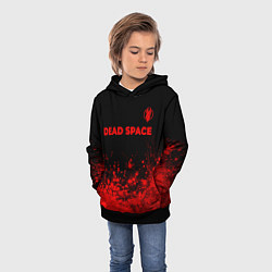 Толстовка-худи детская Dead Space - red gradient посередине, цвет: 3D-черный — фото 2