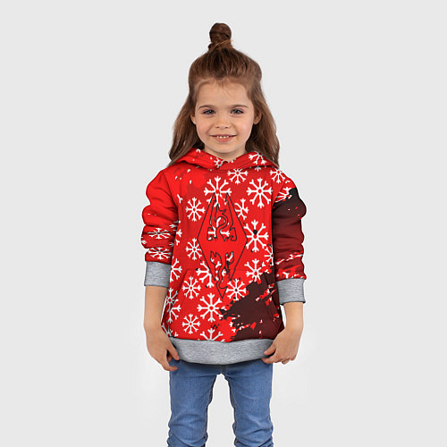 Детская толстовка Elder Scrolls winter steel / 3D-Меланж – фото 4