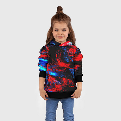 Детская толстовка Космические краски шторм / 3D-Черный – фото 4