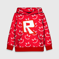 Толстовка-худи детская Roblox smile pattern, цвет: 3D-красный