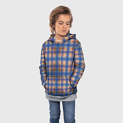 Толстовка-худи детская Клетка в клетку, цвет: 3D-меланж — фото 2