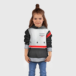 Толстовка-худи детская Audi metal sport, цвет: 3D-меланж — фото 2