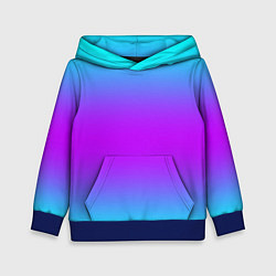 Толстовка-худи детская Градиент текстура неоновая, цвет: 3D-синий