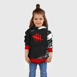 Толстовка-худи детская Dead by daylight глитч, цвет: 3D-красный — фото 2