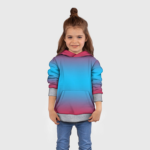 Детская толстовка Neon gradeinet / 3D-Меланж – фото 4
