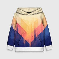 Толстовка-худи детская Abstract art - geometric shapes, цвет: 3D-белый