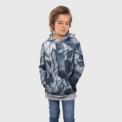Толстовка-худи детская Геометрические грани, цвет: 3D-меланж — фото 2