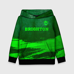 Толстовка-худи детская Brighton - green gradient посередине, цвет: 3D-черный