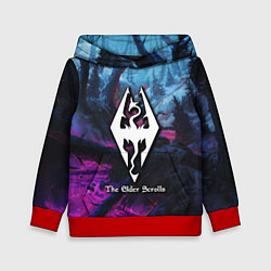 Толстовка-худи детская Skyrim game steel, цвет: 3D-красный