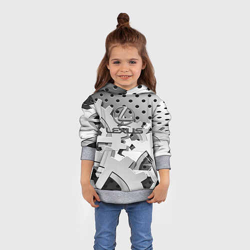 Детская толстовка Lexus carbon steel / 3D-Меланж – фото 4
