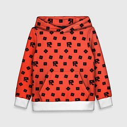 Толстовка-худи детская Roblox game pattern, цвет: 3D-белый