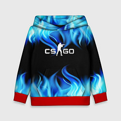Толстовка-худи детская CGGO blue flame, цвет: 3D-красный