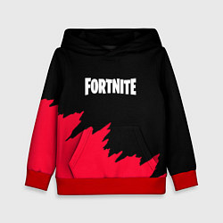 Толстовка-худи детская Fortnite розовые краски, цвет: 3D-красный
