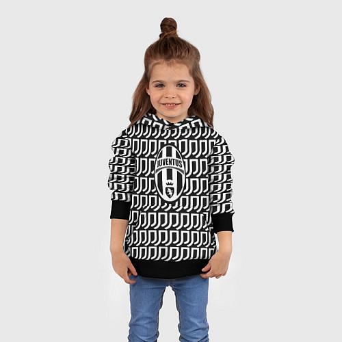 Детская толстовка Juventus fc pattern / 3D-Черный – фото 4