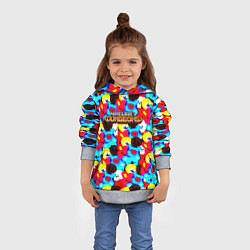 Толстовка-худи детская Minecraft пушистики, цвет: 3D-меланж — фото 2