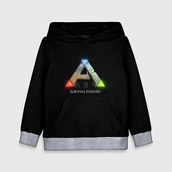 Толстовка-худи детская Ark: Survival Evolved logo rpg, цвет: 3D-меланж