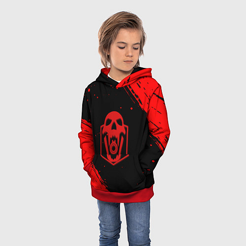 Детская толстовка Rainbow six краски полосы / 3D-Красный – фото 3