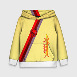 Толстовка-худи детская Samurai geometry steel, цвет: 3D-белый