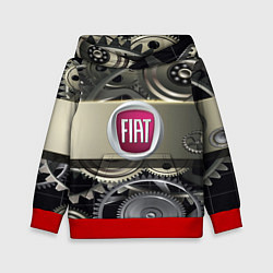 Толстовка-худи детская FIAT logo motors, цвет: 3D-красный
