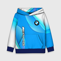 Толстовка-худи детская BMW abstrac line steel, цвет: 3D-синий